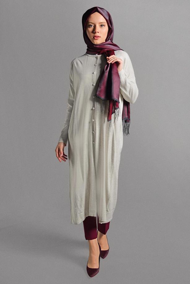 Vêtements hijab  PEARL DETAILED CARDIGAN 406  - TRENDTESETTÜR