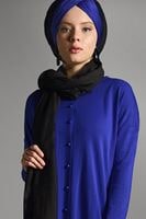 Vêtements hijab BLEU MARINE GILET MAILLE À PERLES 406