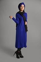 Vêtements hijab BLEU MARINE GILET MAILLE À PERLES 406