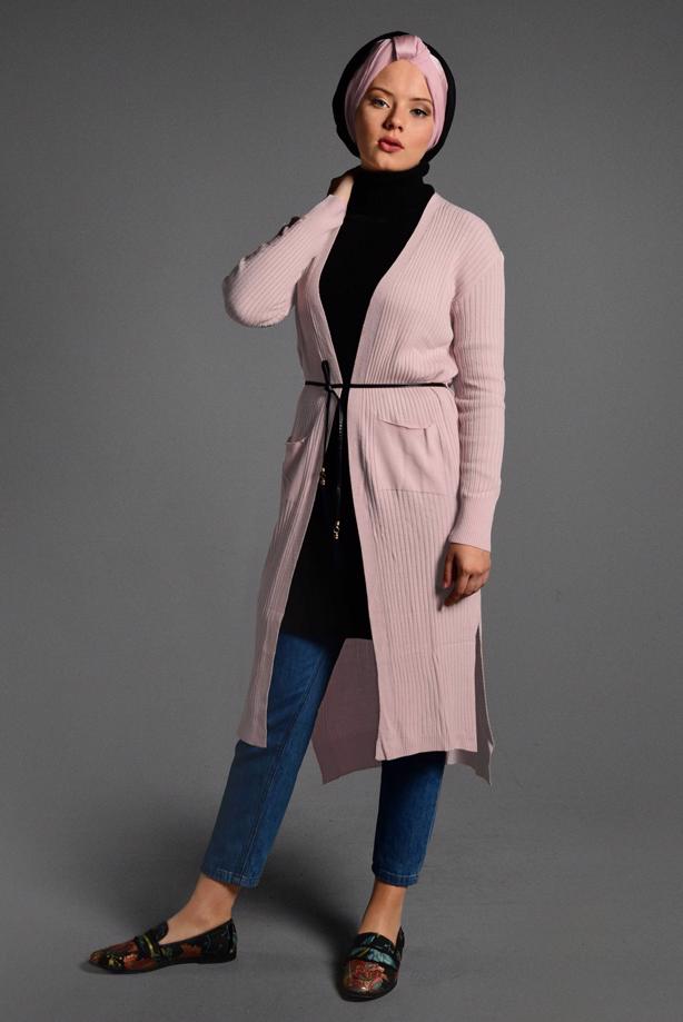 Vêtements hijab  KNIT CARDIGAN WITH POCKET 1619  - TRENDTESETTÜR