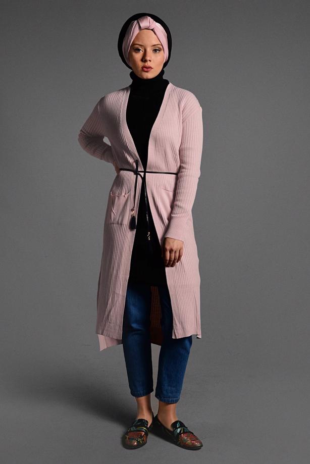 Vêtements hijab  KNIT CARDIGAN WITH POCKET 1619  - TRENDTESETTÜR
