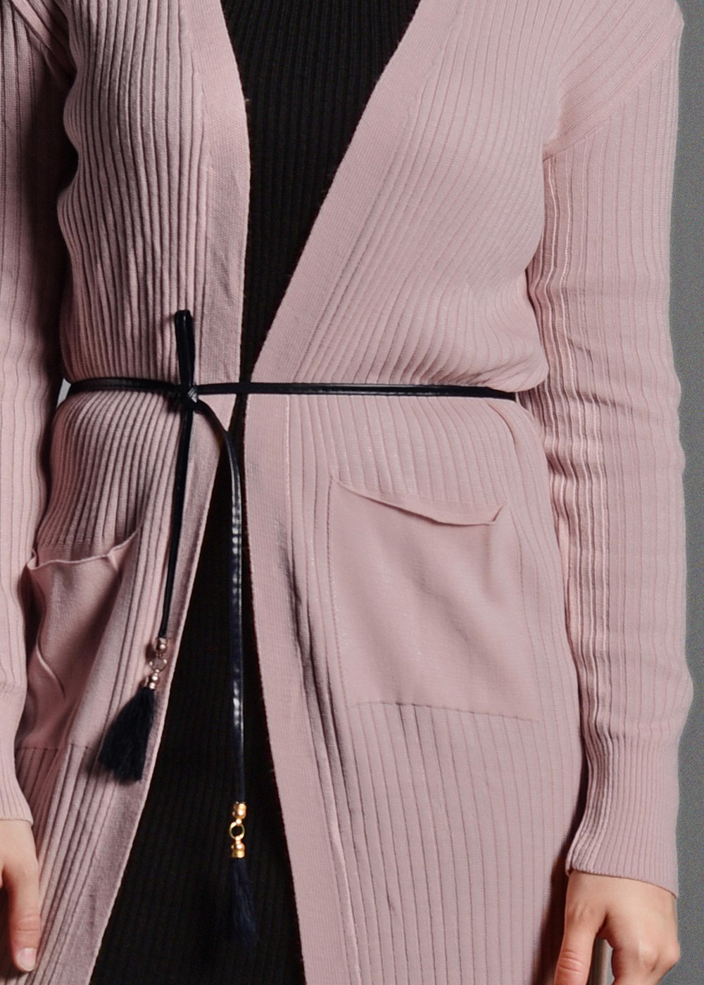 Vêtements hijab POUDRE GILET EN MAILLE AVEC POCHE 1619