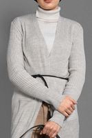 Tesettür giyim BEJ CEP DETAYLI TRİKO HIRKA 1619 