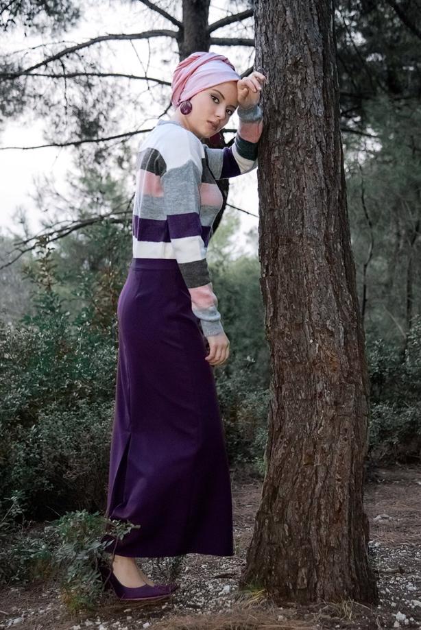 Vêtements hijab  STRIPPED KNIT CARDIGAN 2008  - TRENDTESETTÜR