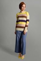 Hijab clothing YELLOW STRIPPED KNIT CARDIGAN 2008 