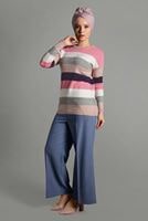 Vêtements hijab POUDRE GILET MAILLE À RAYURES 2008