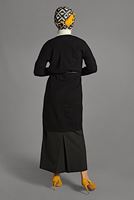 Tesettür giyim SİYAH NAKIŞLI TRİKO HIRKA 2619