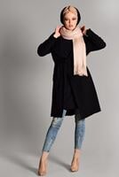 Vêtements hijab NOIR GILET MAILLE AVEC CEINTURE 3319