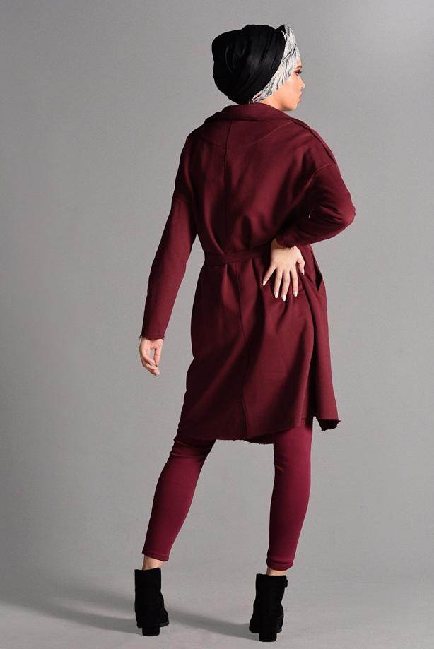 Vêtements hijab  BELTED CARDIGAN 3319  - TRENDTESETTÜR