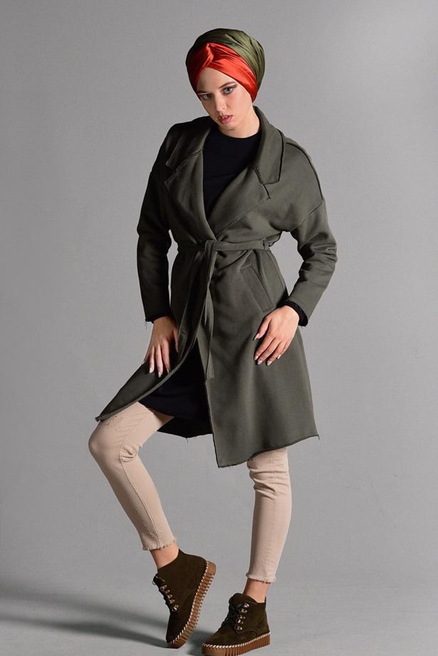 Vêtements hijab  BELTED CARDIGAN 3319  - TRENDTESETTÜR