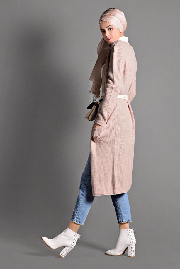 Vêtements hijab  KNIT CARDIGAN WITH POCKETS 3719  - TRENDTESETTÜR
