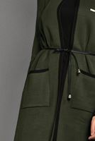 Tesettür giyim HAKİ CEPLİ TRİKO HIRKA T 4119