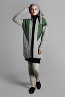 Tesettür giyim YEŞİL CEPLİ TRİKO HIRKA 4719 