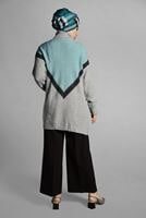 Tesettür giyim YEŞİL CEPLİ TRİKO HIRKA 4719 