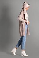 Hijab clothing POWDER STRIPPED KNIT CARDIGAN 5819 