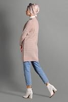 Hijab clothing POWDER STRIPPED KNIT CARDIGAN 5819 