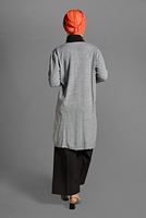 Tesettür giyim GRİ ÇITÇIT DETAYLI TRİKO HIRKA 6519 
