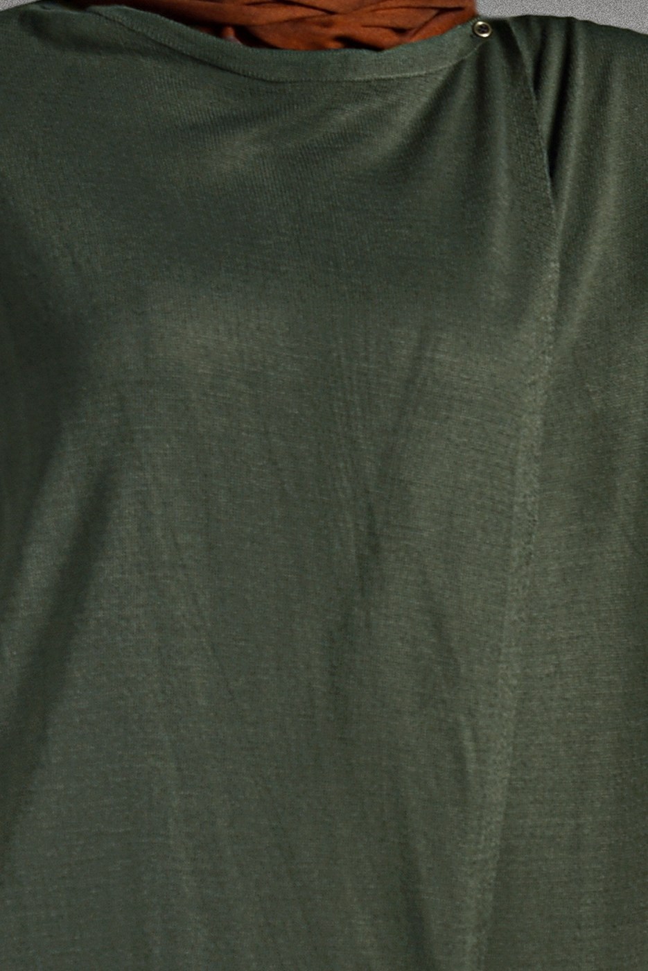 Tesettür giyim HAKİ ÇITÇIT DETAYLI TRİKO HIRKA 6519 