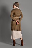 Tesettür giyim TABA ÇITÇIT DETAYLI TRİKO HIRKA 6519 