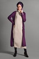 Vêtements hijab FUCHSIA GILET EN MAILLE AVEC FENTES 8112