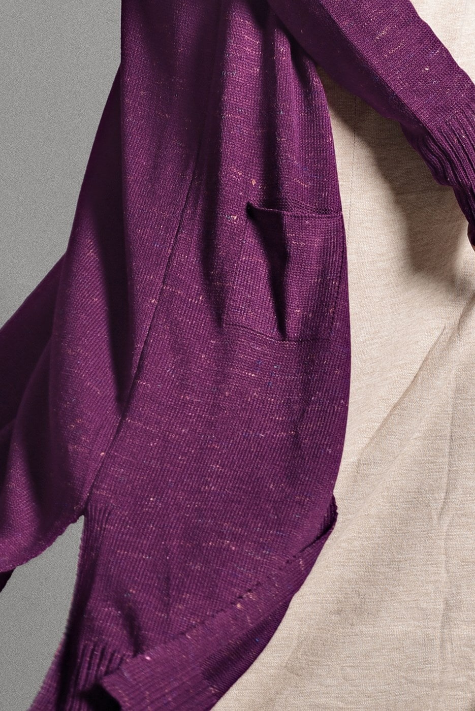 Vêtements hijab FUCHSIA GILET EN MAILLE AVEC FENTES 8112