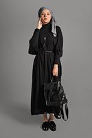 Vêtements hijab NOIR GILET EN MAILLE À FLUIDE 9130