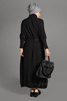 Vêtements hijab NOIR GILET EN MAILLE À FLUIDE 9130