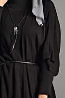 Vêtements hijab NOIR GILET EN MAILLE À FLUIDE 9130