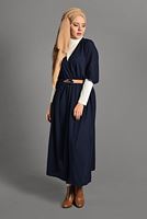 Vêtements hijab BLEU MARINE GILET EN MAILLE À FLUIDE 9130