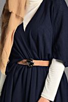 Vêtements hijab BLEU MARINE GILET EN MAILLE À FLUIDE 9130