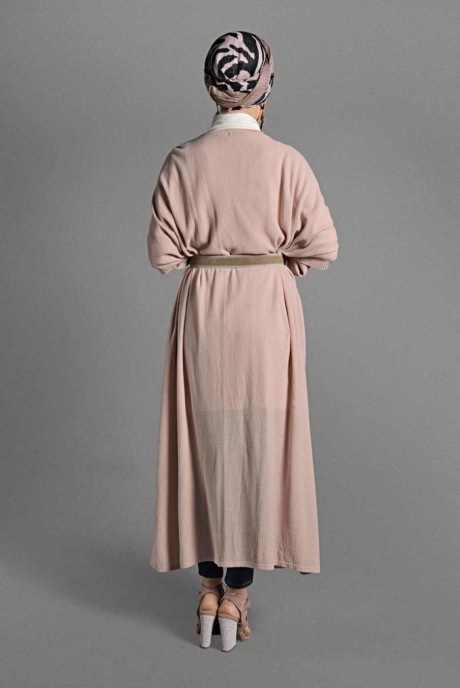 Vêtements hijab POUDRE GILET EN MAILLE À FLUIDE 9130