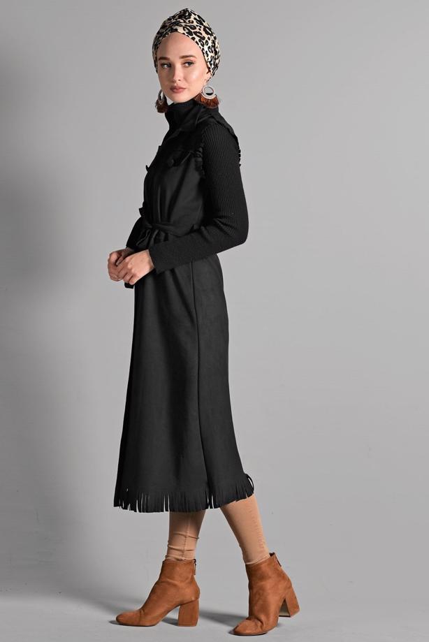 Vêtements hijab  BELTED SUEDE VEST 0418 - TRENDTESETTÜR