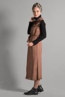 Vêtements hijab TABA GILET EN DAIM AVEC CEINTURE 0418 