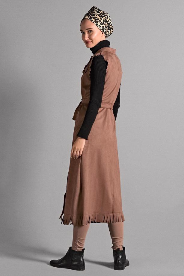 Vêtements hijab  BELTED SUEDE VEST 0418 - TRENDTESETTÜR