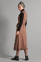 Vêtements hijab TABA GILET EN DAIM AVEC CEINTURE 0418 