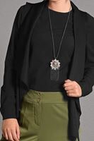 Hijab clothing BLACK SUEDE VEST 597 