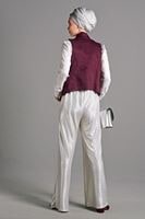 Vêtements hijab ROUGE BORDEAUX GILET EN DAIM 597