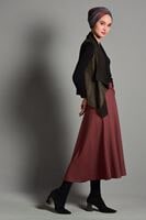 Hijab clothing KHAKI SUEDE VEST 597 