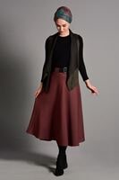 Hijab clothing KHAKI SUEDE VEST 597 