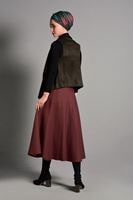 Hijab clothing KHAKI SUEDE VEST 597 