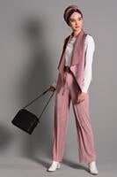 Tesettür giyim PUDRA SÜET YELEK 597