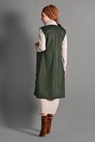 Vêtements hijab KAKI GILET EN DAIM À ŒILLETS 2418 