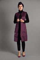 Vêtements hijab PRUNE GILET EN DAIM À ŒILLETS 2418 