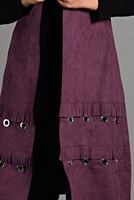 Tesettür giyim MÜRDÜM KUŞGÖZÜ DETAYLI SÜET YELEK 2418 