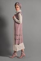 Vêtements hijab POUDRE GILET EN DAIM À ŒILLETS 2418 