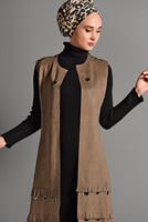 Vêtements hijab TABA GILET EN DAIM À ŒILLETS 2418 