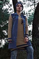 Vêtements hijab BLEU MARINE GILET EN JEAN 3002 