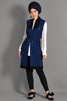 Tesettür giyim LACİVERT TRİKO YELEK 3017 