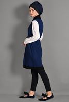 Tesettür giyim LACİVERT TRİKO YELEK 3017 