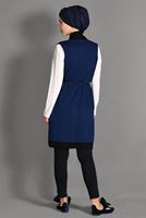 Tesettür giyim LACİVERT TRİKO YELEK 3017 
